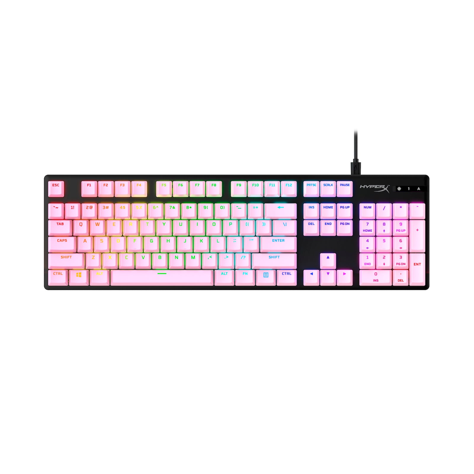 Jeu complet de touches HyperX - PBT (rose) - 02