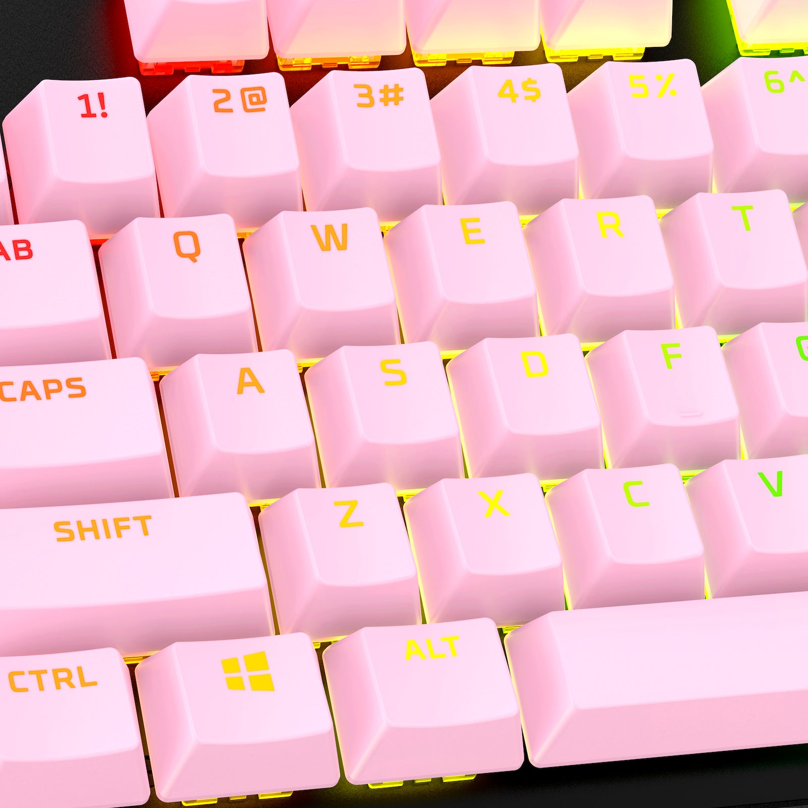 Jeu complet de touches HyperX - PBT (rose) - 05
