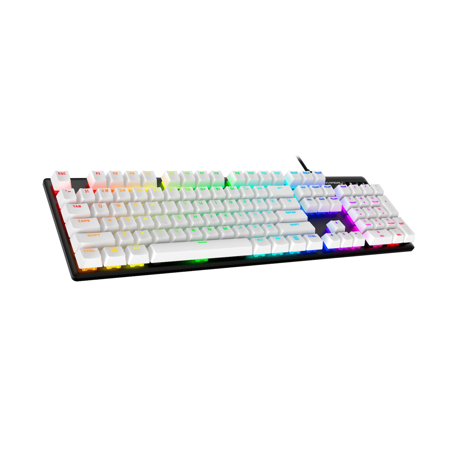 Jeu complet de touches HyperX - PBT (blanc) - 01