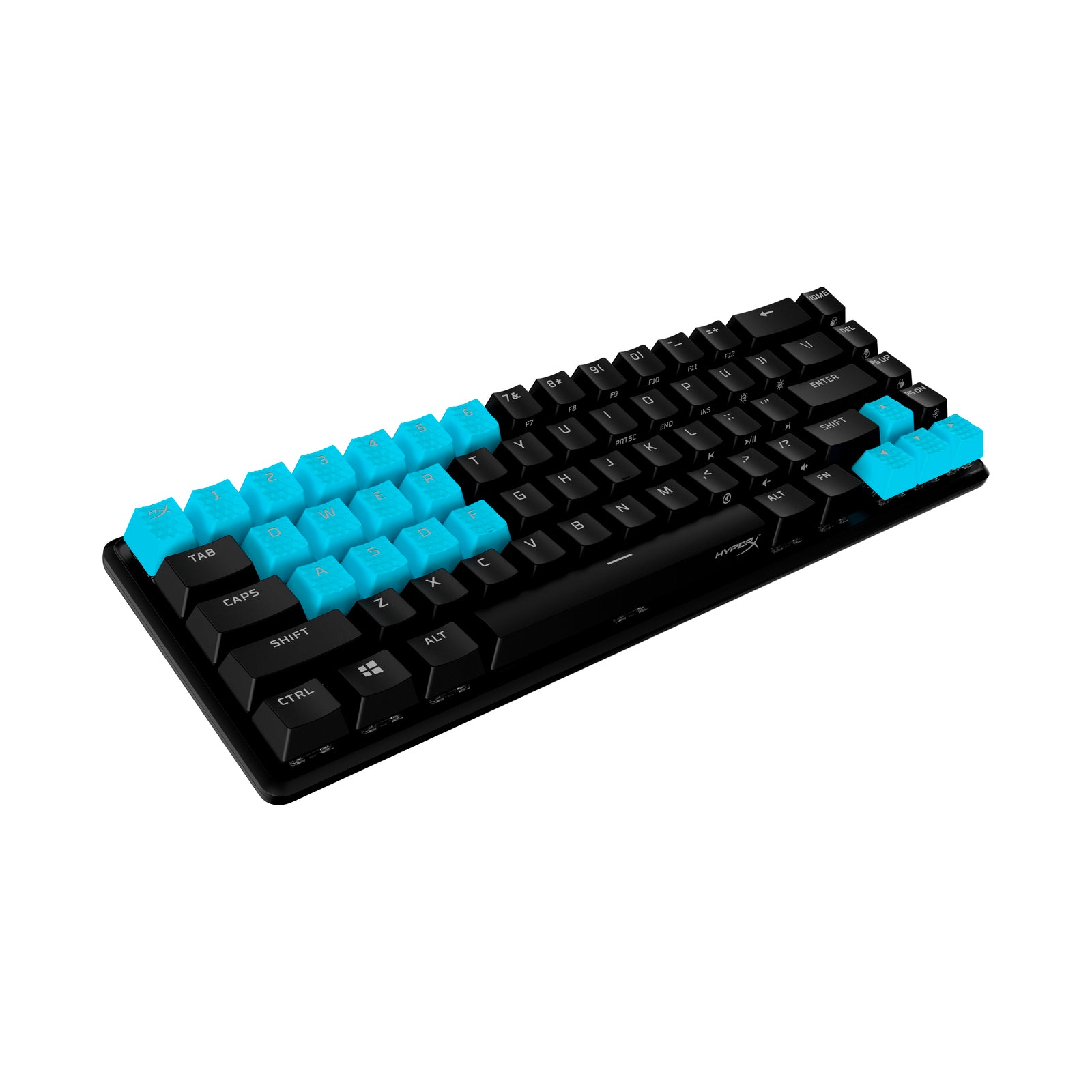 Touches HyperX en caoutchouc - Kit d’accessoires de jeu - Bleu (disposition États-Unis) - 03