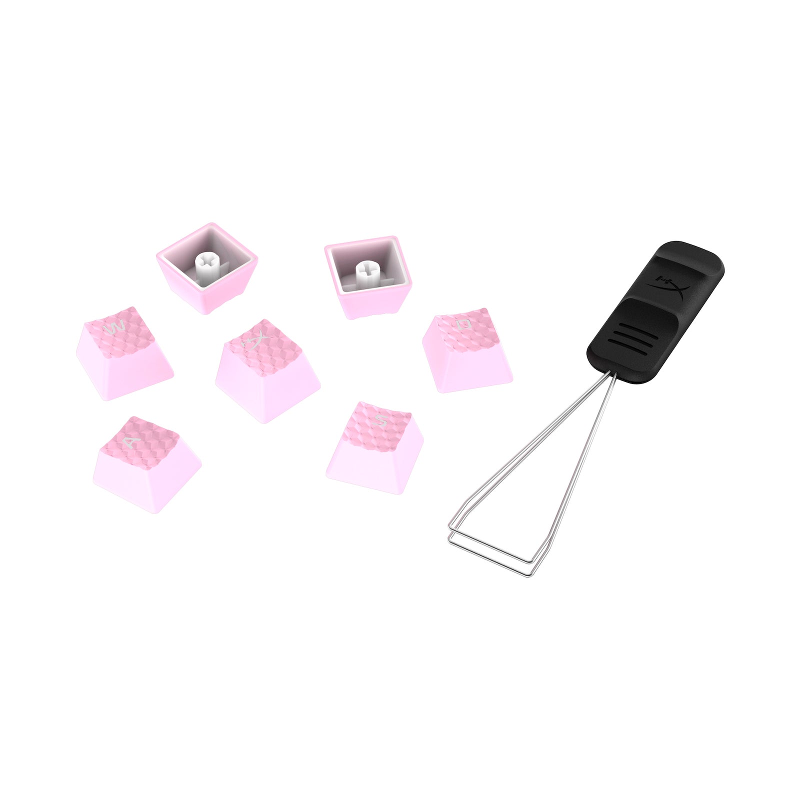 Touches en caoutchouc HyperX - Kit d’accessoires de jeu - Rose (disposition États-Unis) - 04