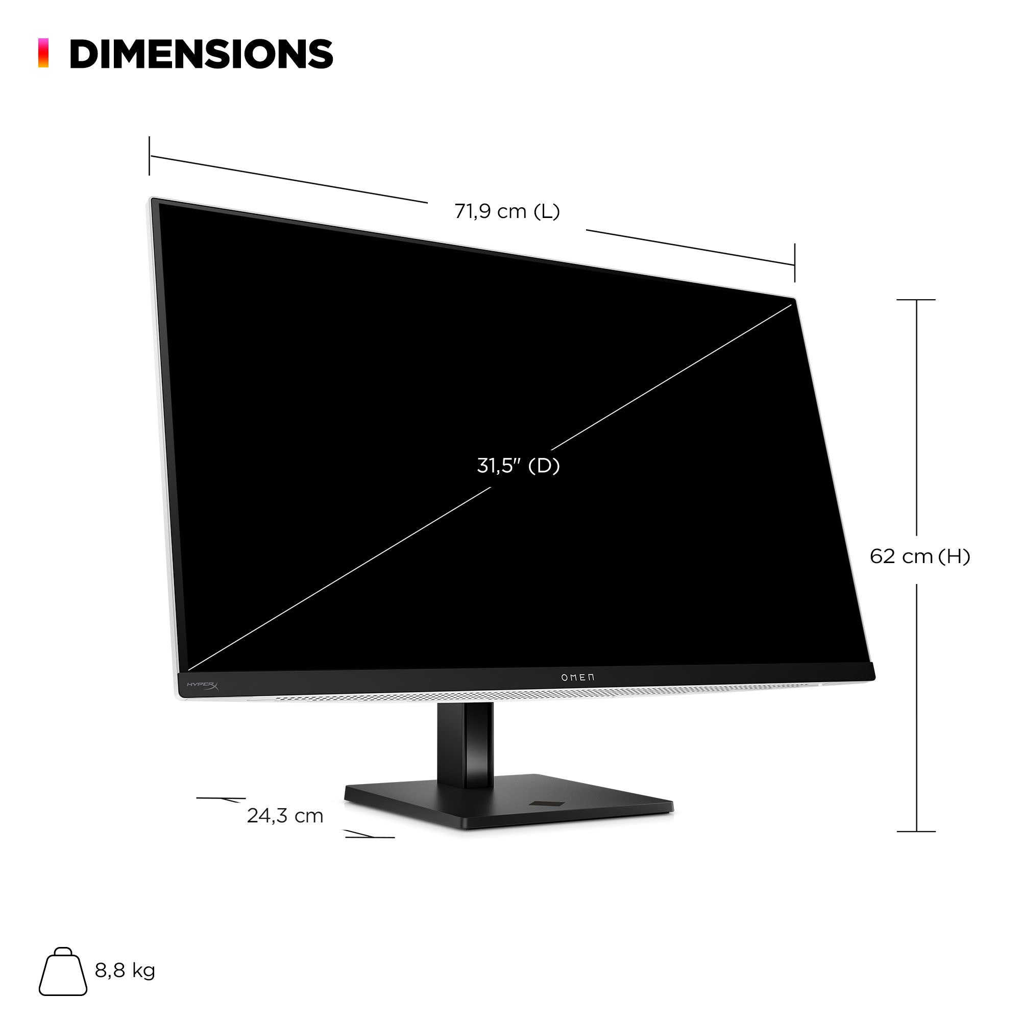 Écran gamer OLED UHD 240 Hz 31,5 pouces OMEN Transcend - OMEN Transcend 32