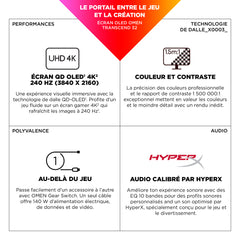 Écran gamer OLED UHD 240 Hz 31,5 pouces OMEN Transcend - OMEN Transcend 32