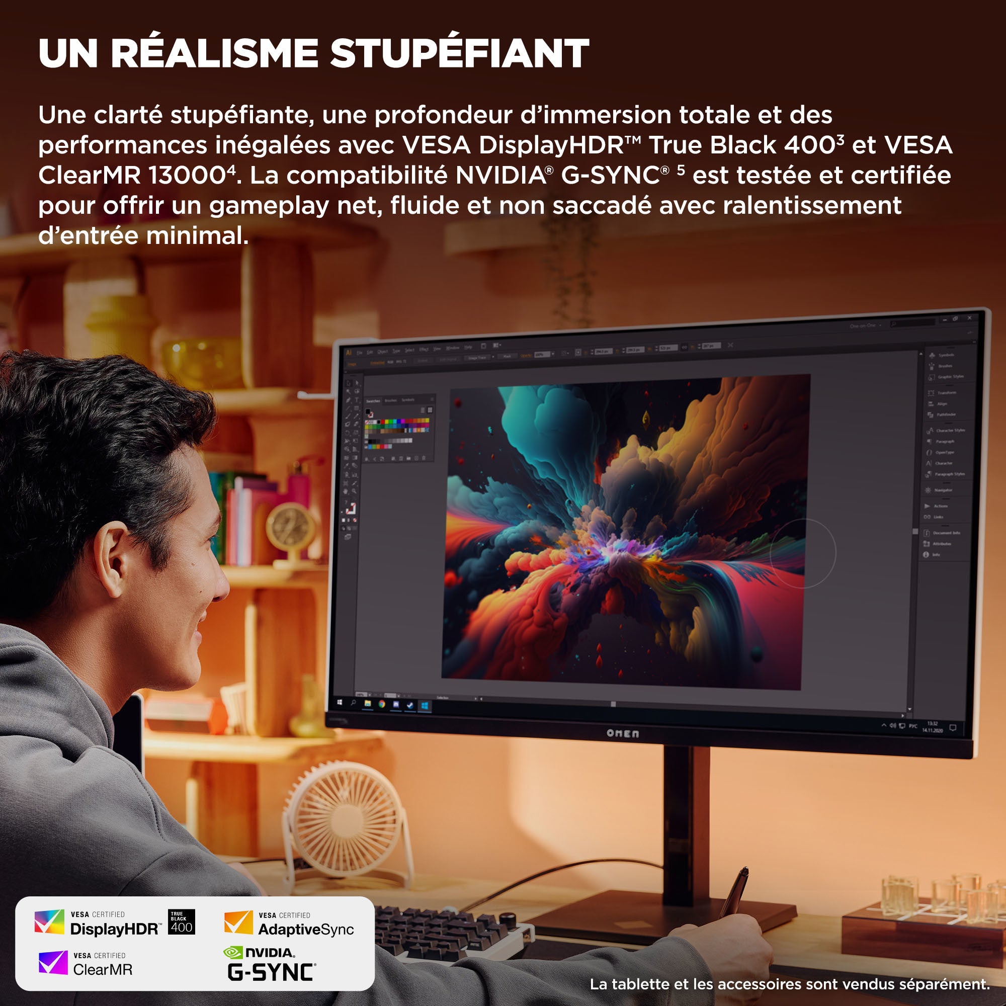 Écran gamer OLED UHD 240 Hz 31,5 pouces OMEN Transcend - OMEN Transcend 32