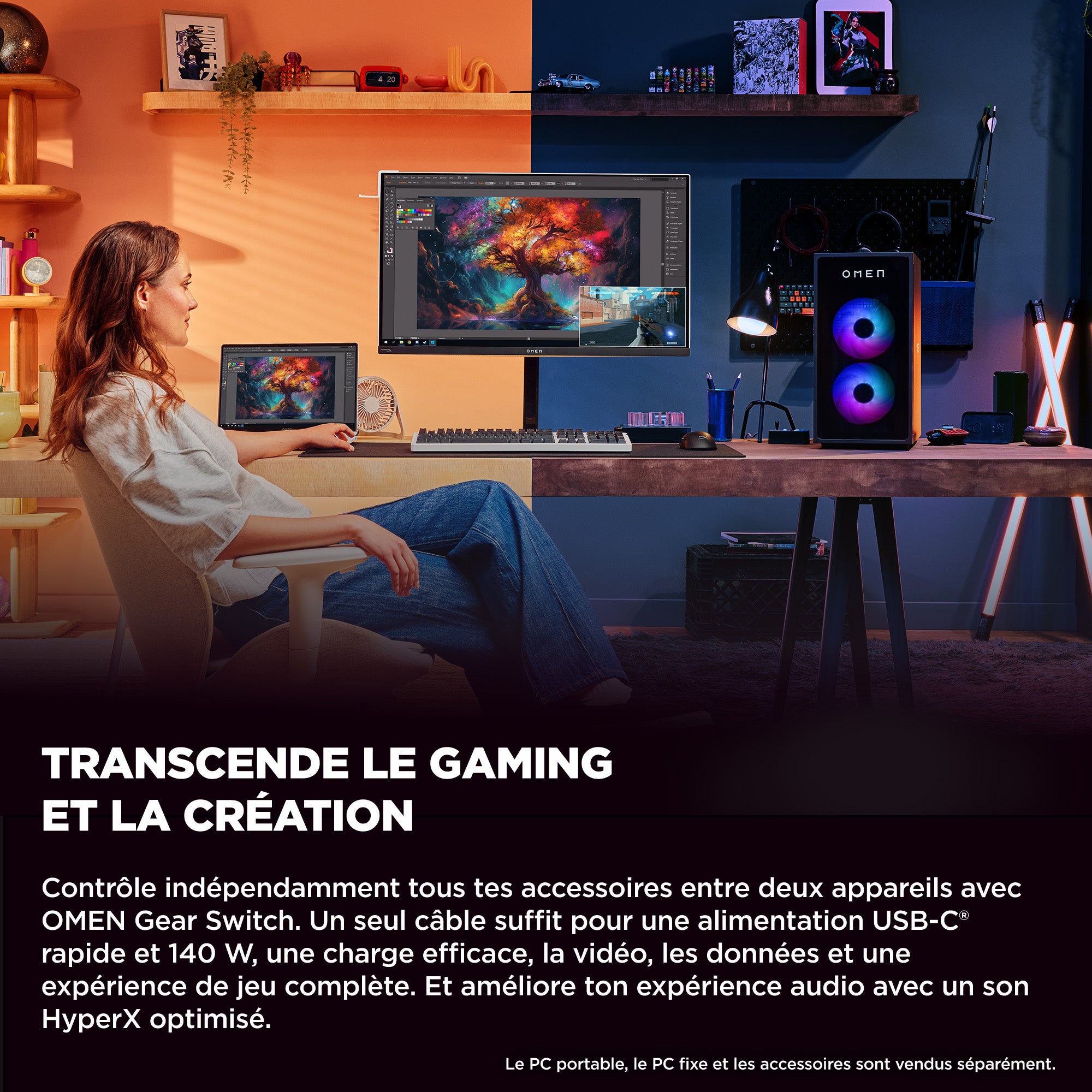 Écran gamer OLED UHD 240 Hz 31,5 pouces OMEN Transcend - OMEN Transcend 32