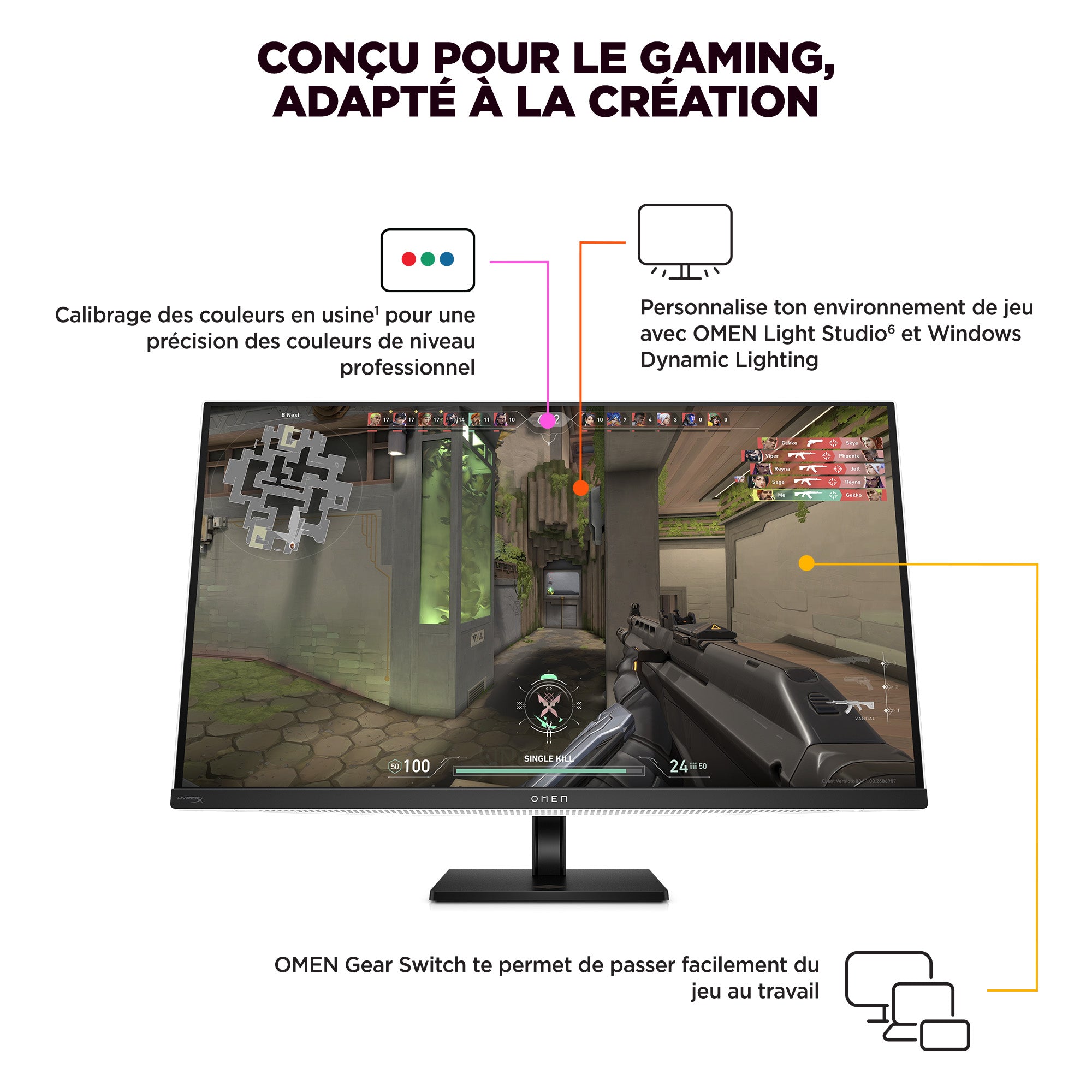 Écran gamer OLED UHD 240 Hz 31,5 pouces OMEN Transcend - OMEN Transcend 32