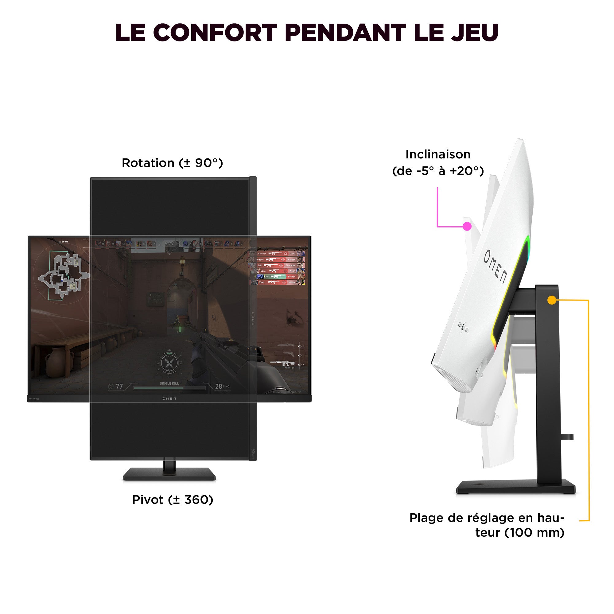 Écran gamer OLED UHD 240 Hz 31,5 pouces OMEN Transcend - OMEN Transcend 32