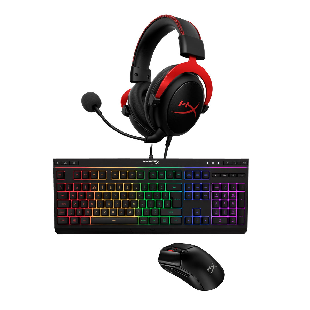 HyperX Offre Groupée - Cloud II + Alloy Core RGB + Pulsefire Haste 2 Core