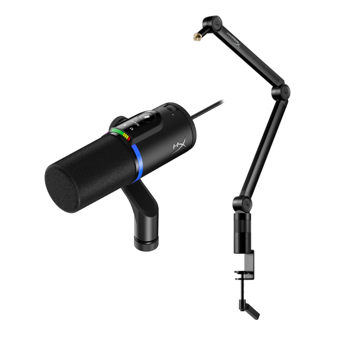 HyperX Offre Groupé - FlipCast Microphone + Caster Arm