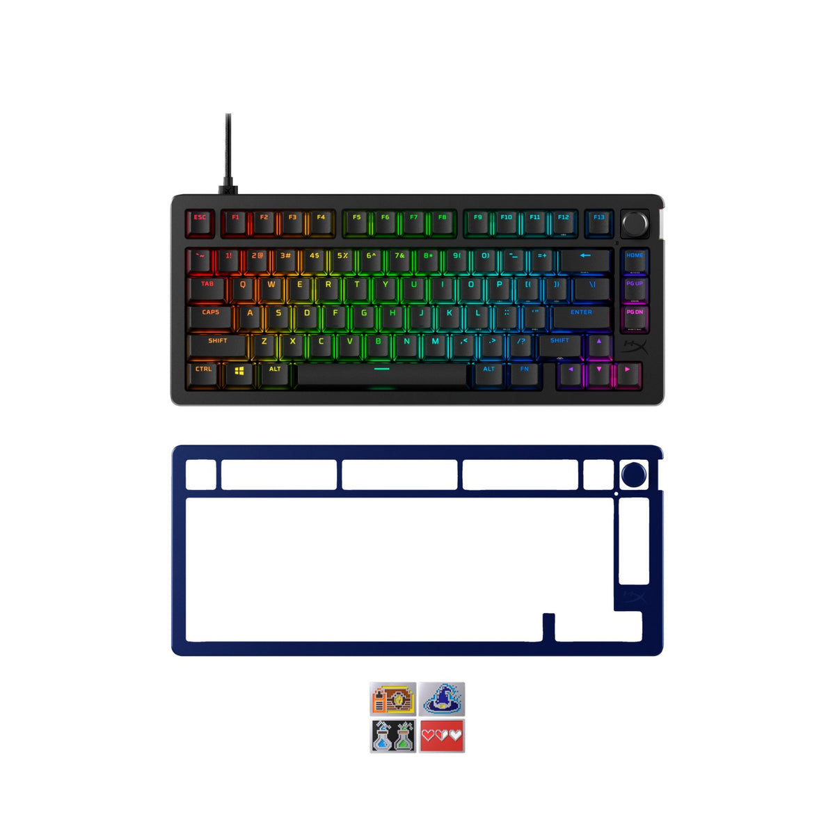 HyperX Bundle - Alloy Rise 75 + Top Plate + Badge Set