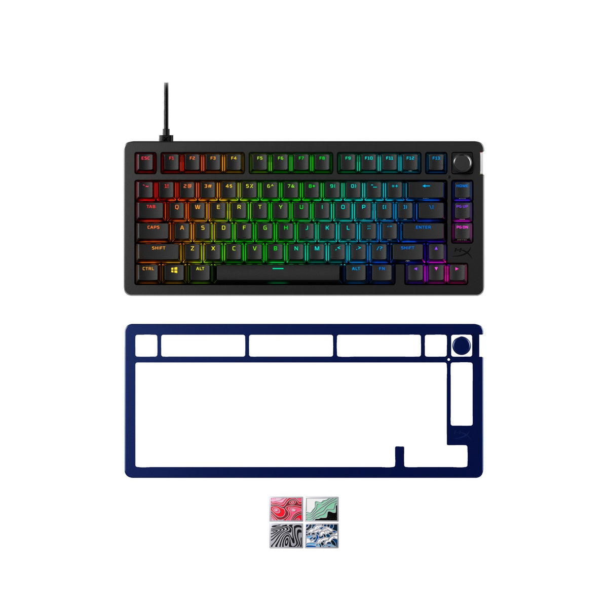 HyperX Bundle - Alloy Rise 75 + Top Plate + Badge Set