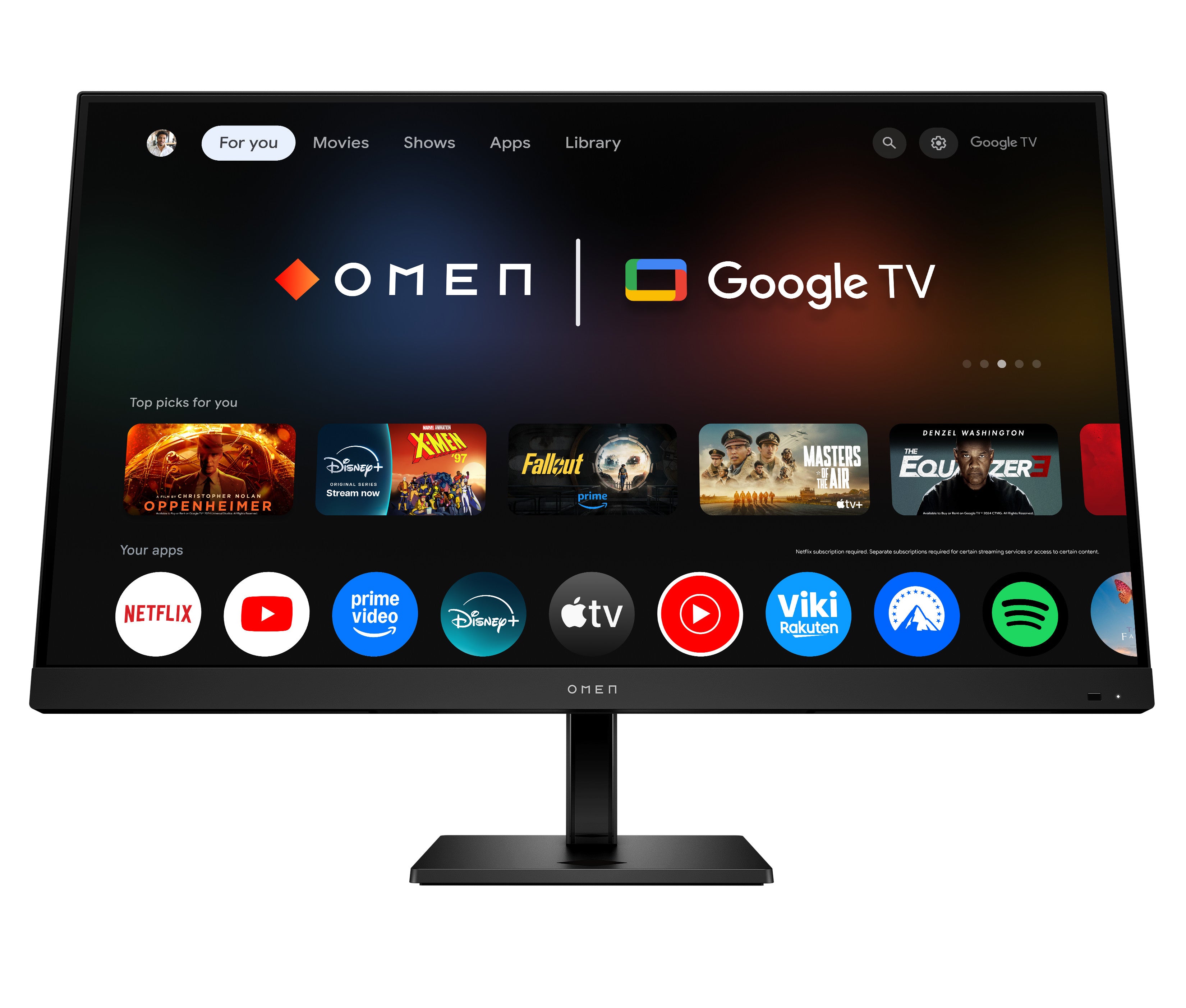 Écran gamer intelligent UHD 144 Hz OMEN 31,5 pouces – OMEN 32x - 01