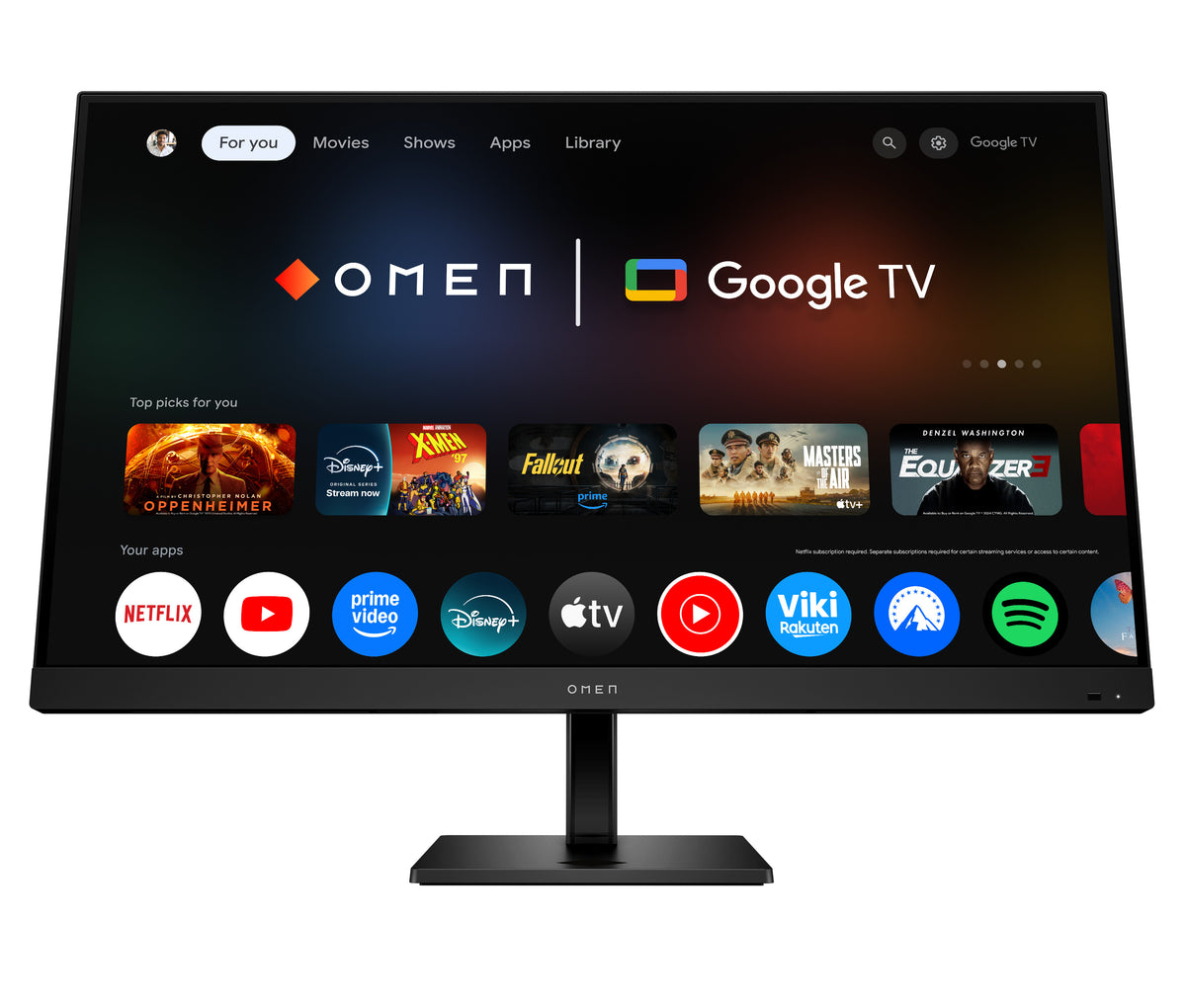 Écran gamer intelligent UHD 144 Hz OMEN 31,5 pouces – OMEN 32x - 01