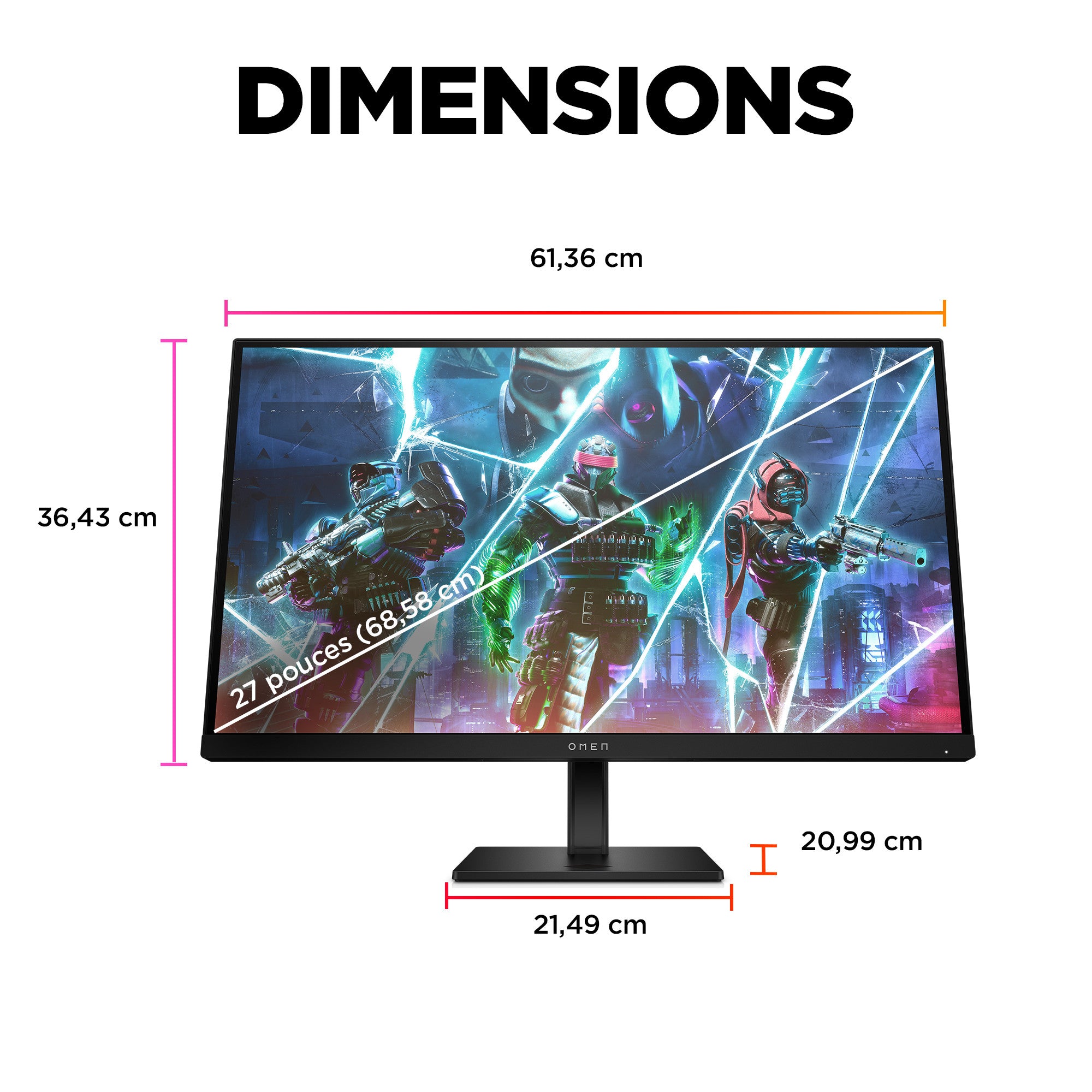 Écran gamer FHD 240 Hz OMEN 27 pouces - OMEN 27s - 07