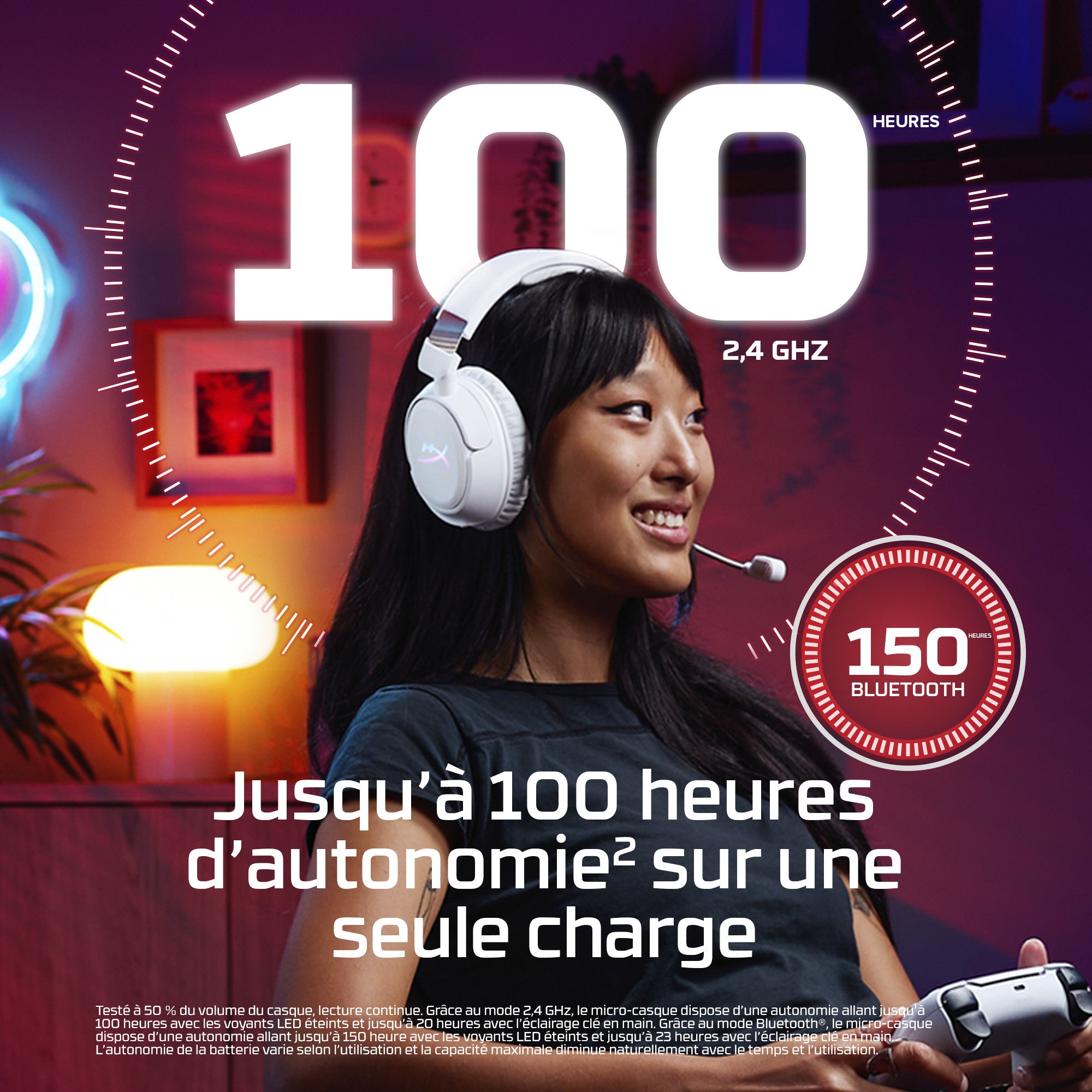 HyperX Cloud Flight 2 – Casque sans fil pour gaming (noir) - 03