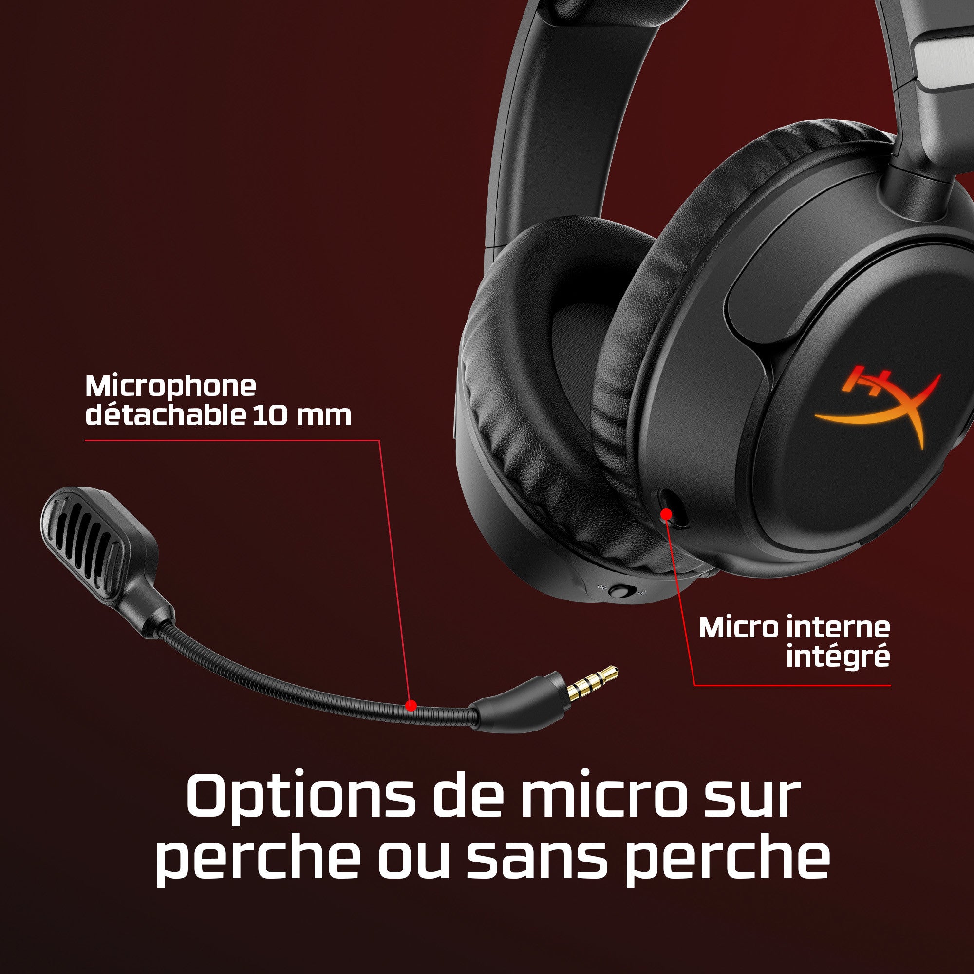 HyperX Cloud Flight 2 – Casque sans fil pour gaming (noir) - 07
