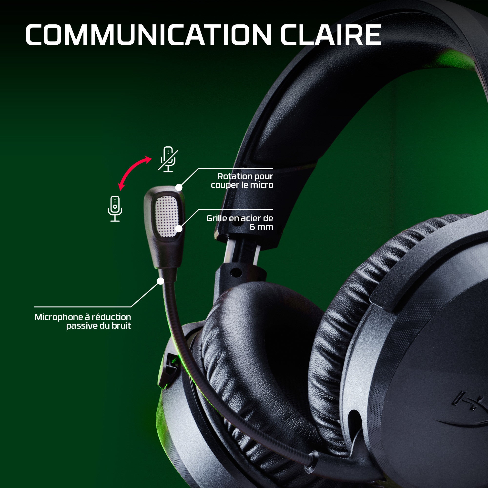 Casque gaming sans fil HyperX CloudX Stinger 3 Xbox - 07
