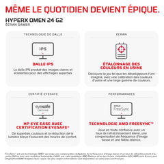 Écran gamer HyperX OMEN 23,8 pouces FHD 180 Hz – OMEN 24 G2 - 07