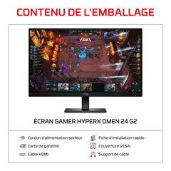 Écran gamer HyperX OMEN 23,8 pouces FHD 180 Hz – OMEN 24 G2 - 10