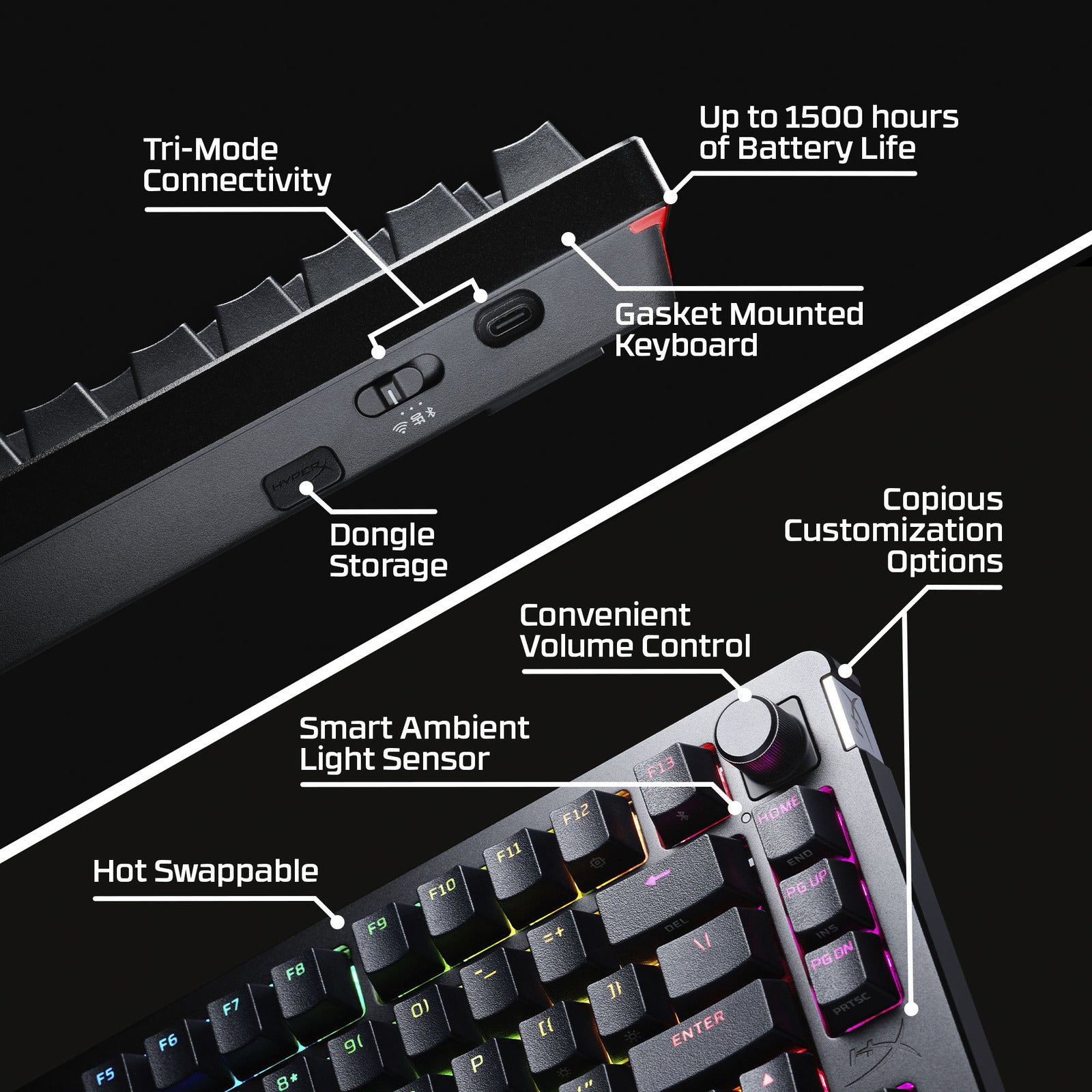 HyperX Alloy Rise 75 sans fil - Clavier gamer - 09