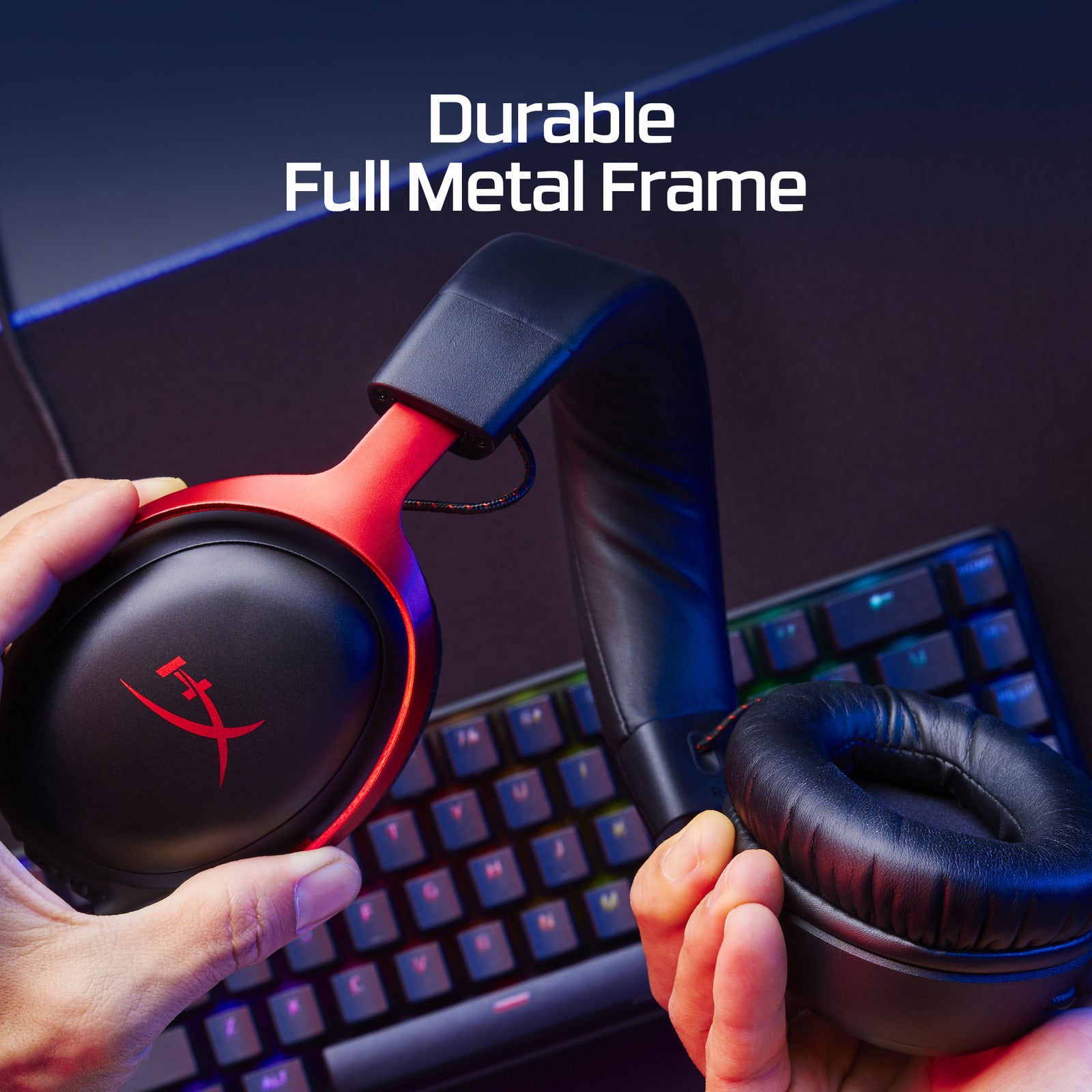 HyperX Cloud III — Casque de jeu (noir/rouge) - 05