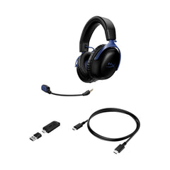 HyperX Cloud III S - Casque gamer sans fil (Noir/Bleu) - 08