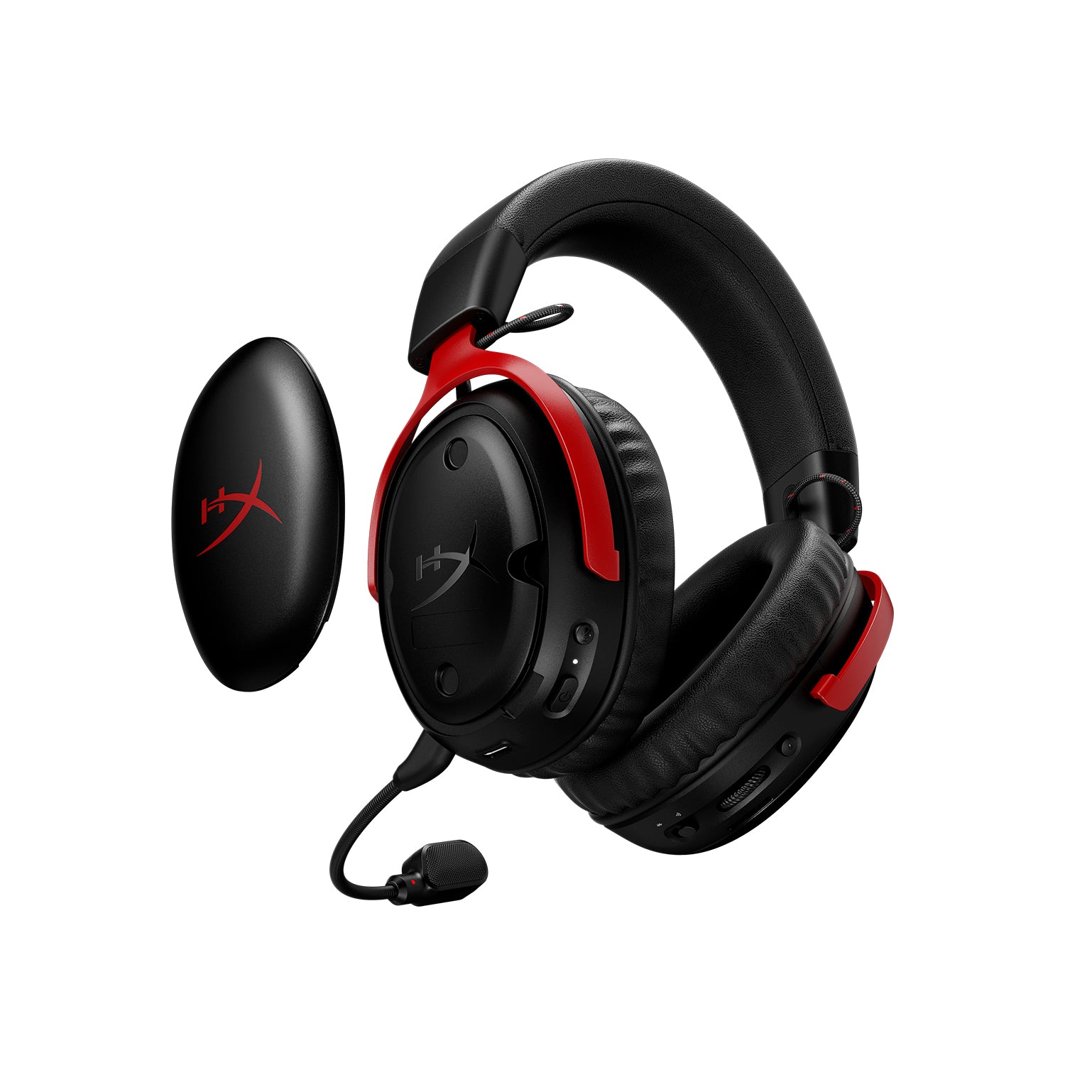 HyperX Cloud III S Sans fil – Casque gamer (noir-rouge) - 07