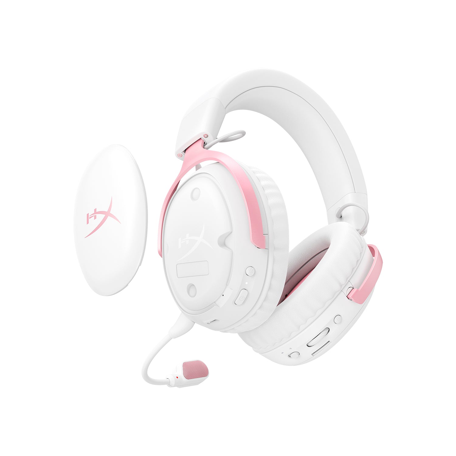 HyperX Cloud III S - Micro-casque gamer sans fil (Blanc/rose) - 07