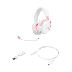 HyperX Cloud III S - Micro-casque gamer sans fil (Blanc/rose) - 08
