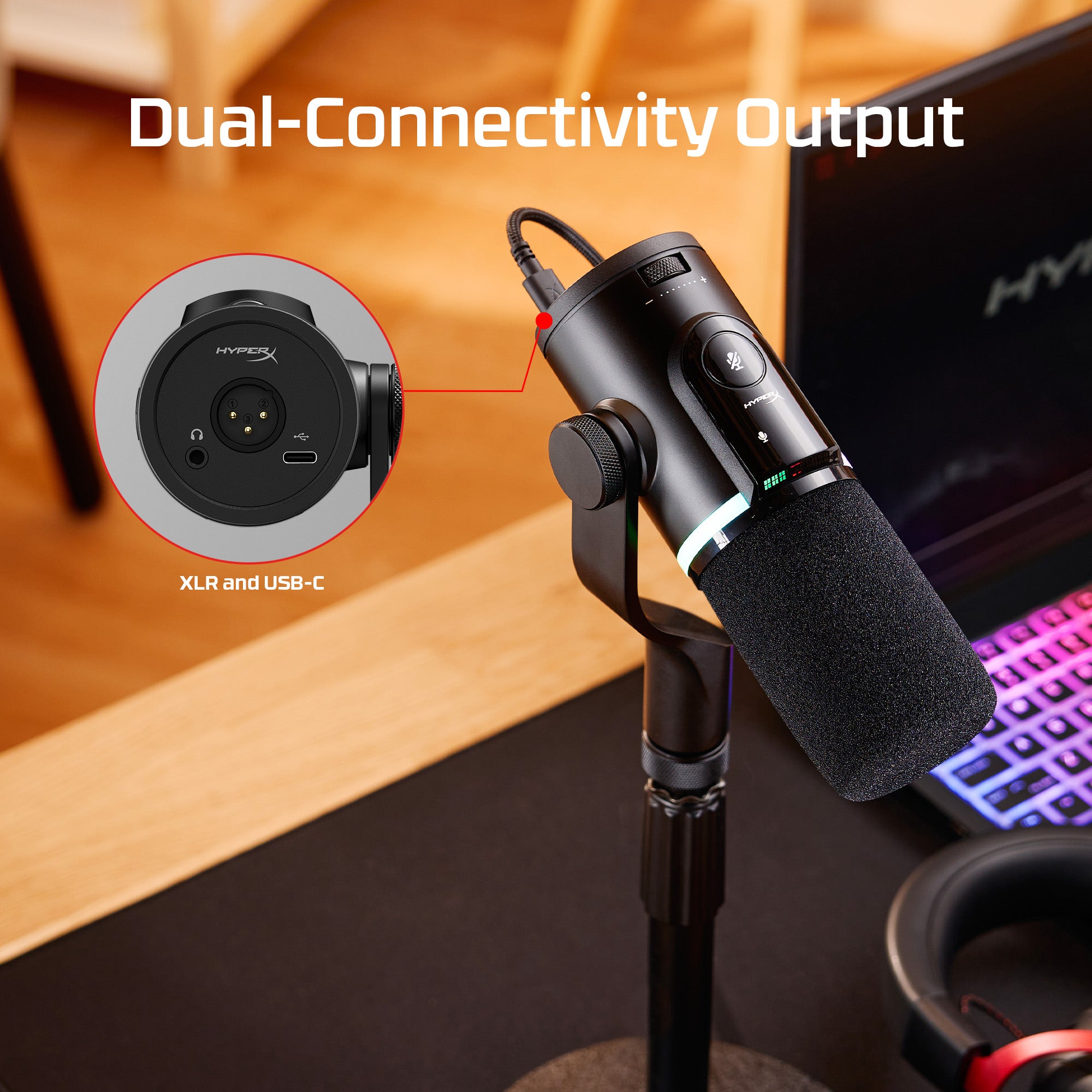 HyperX FlipCast – Microphone USB/XLR Dynamic (noir) - 06