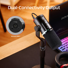 HyperX FlipCast – Microphone dynamique USB/XLR