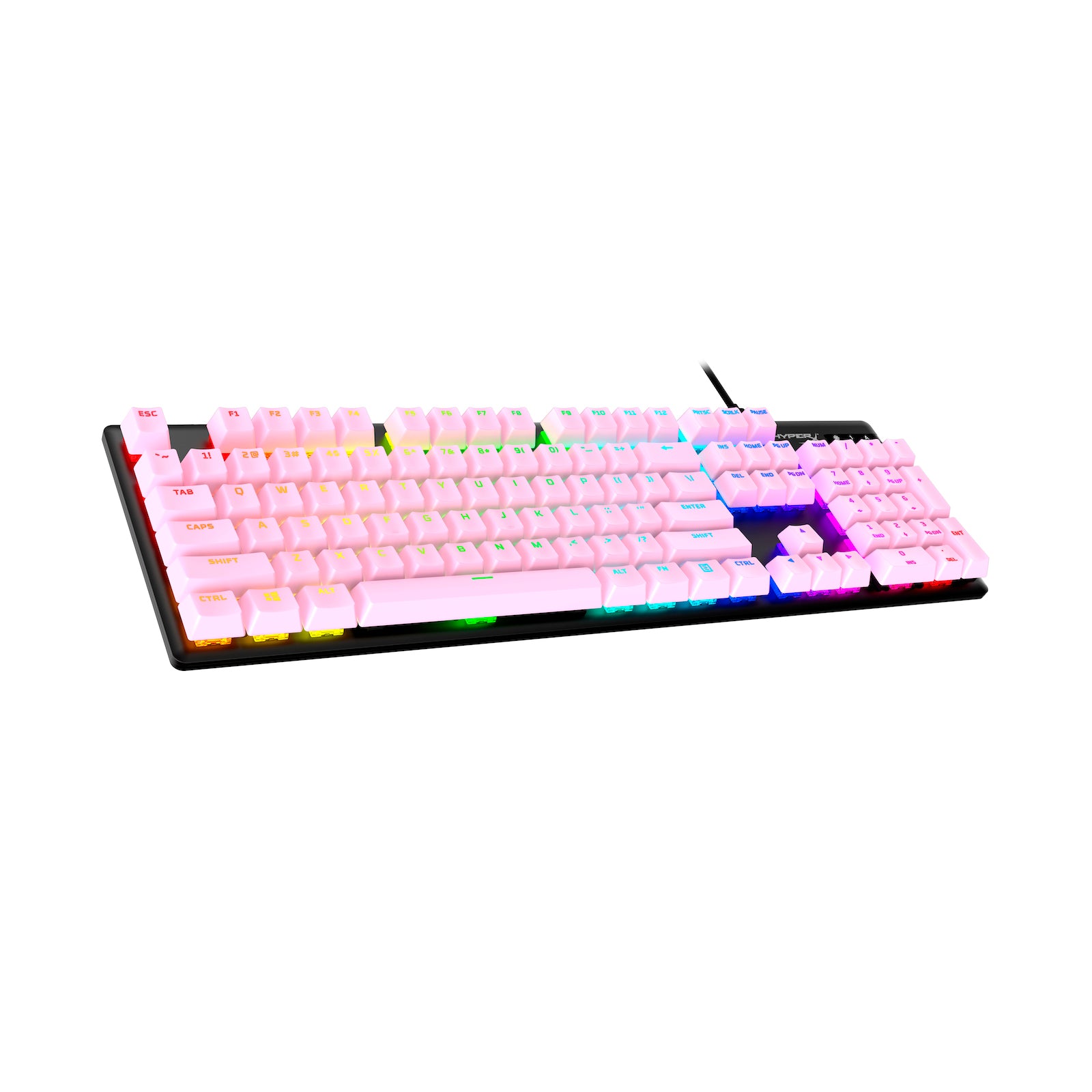 Jeu complet de touches HyperX - PBT (rose) - 01