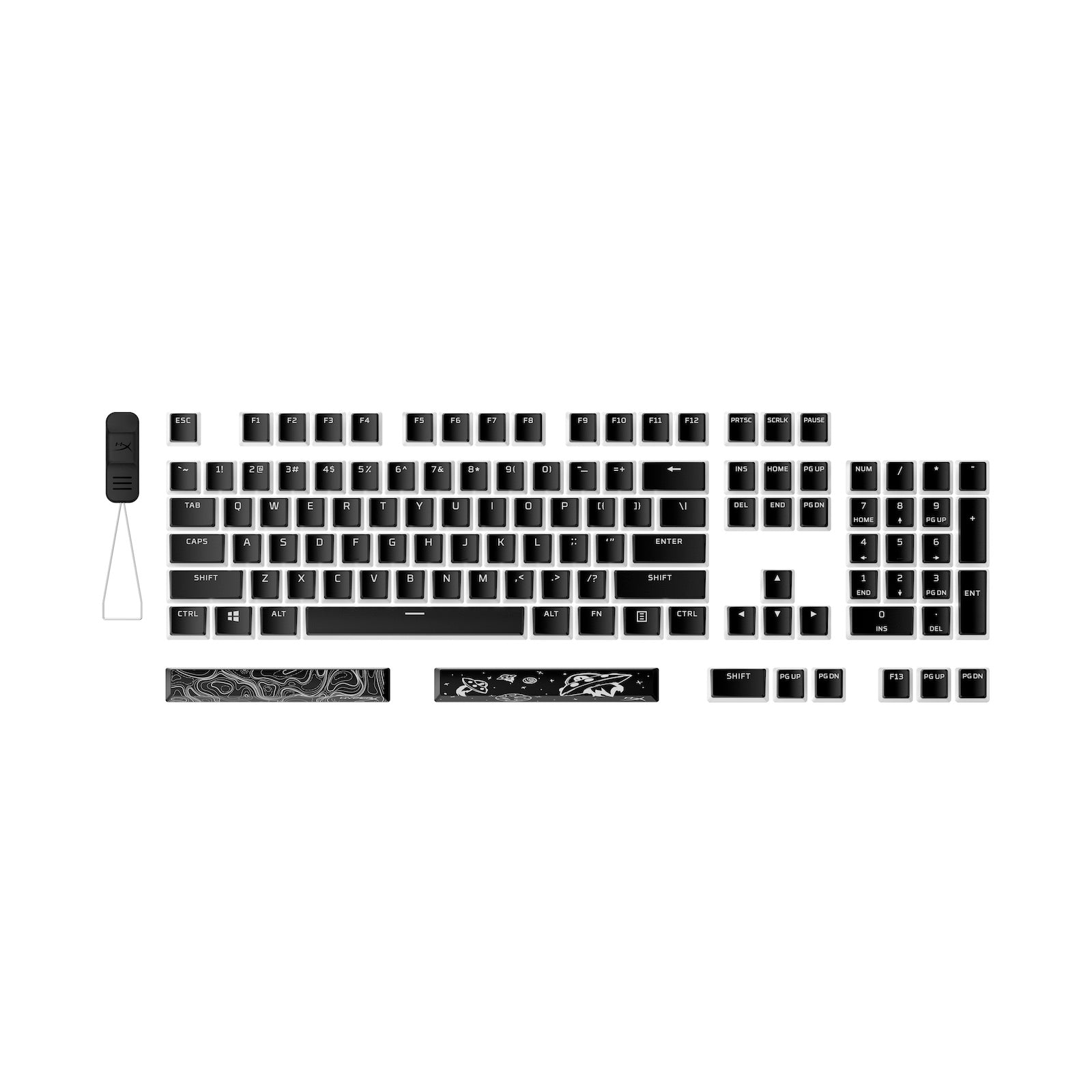 HyperX Pudding Keycaps 2 - Ensemble de touches complet - PBT