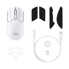 HyperX Pulsefire Haste 2 Mini - Souris gamer sans fil (blanc) - 08