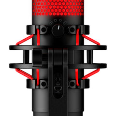 HyperX QuadCast - microphone USB (rouge noir) - Éclairage rouge - 06