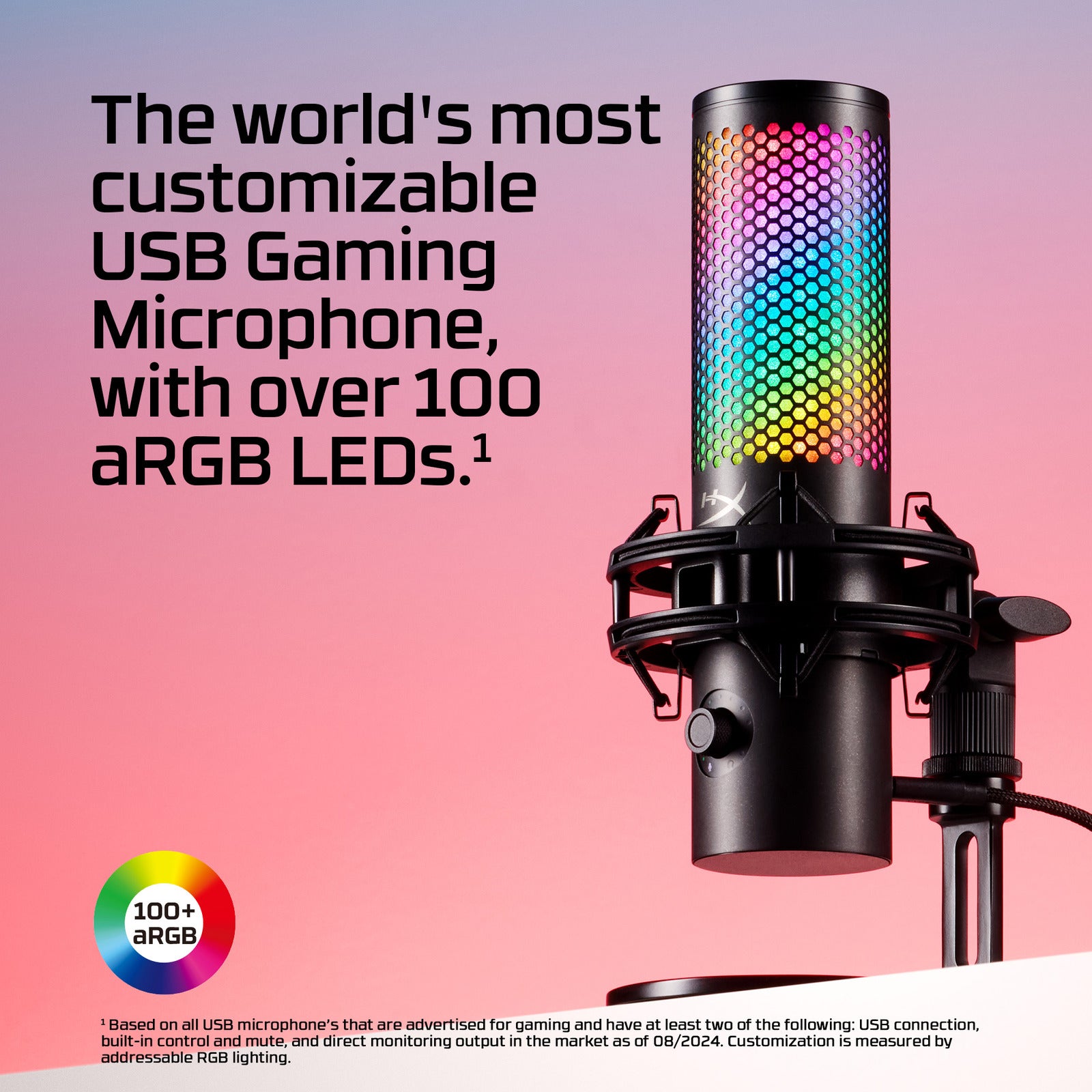 HyperX QuadCast 2 S – Microphone USB – Éclairage RGB