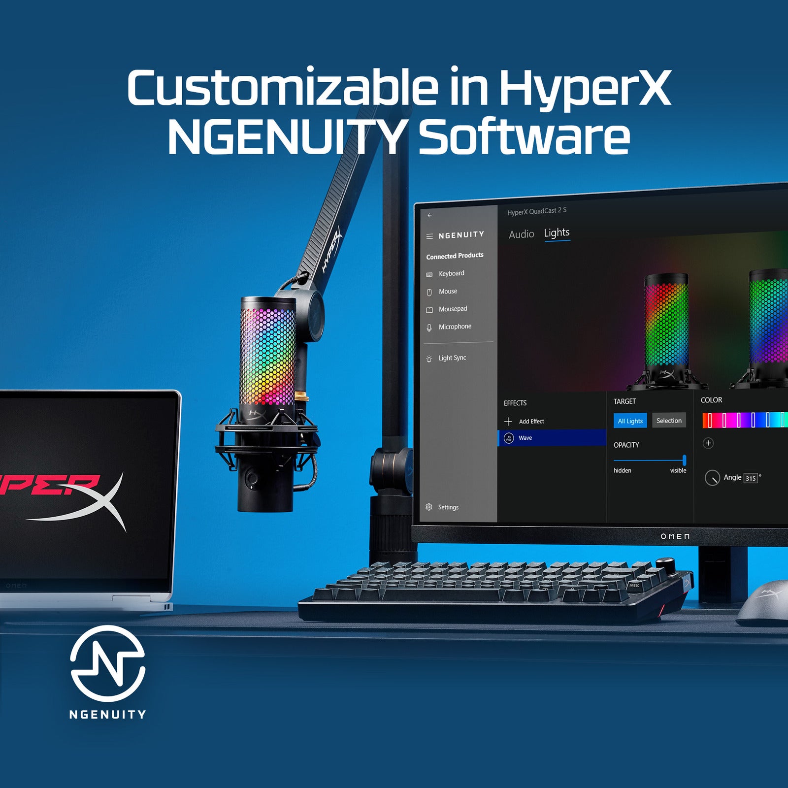 HyperX QuadCast 2 S – Microphone USB – Éclairage RGB
