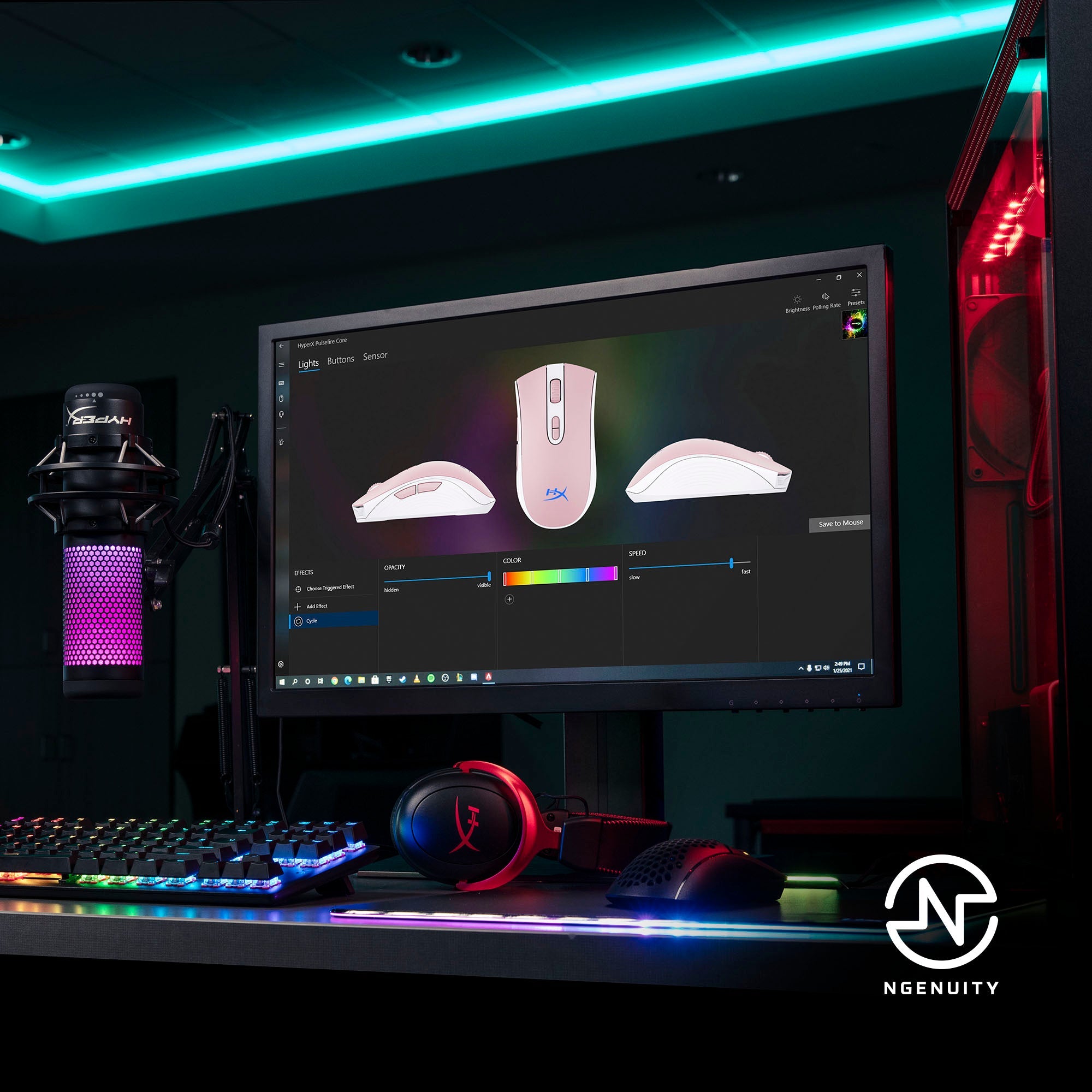 Easy customization with HyperX NGENUITY software