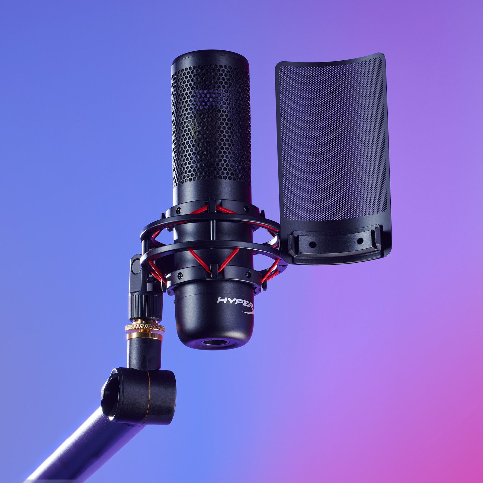 Detachable HyperX Shield metal pop filter included