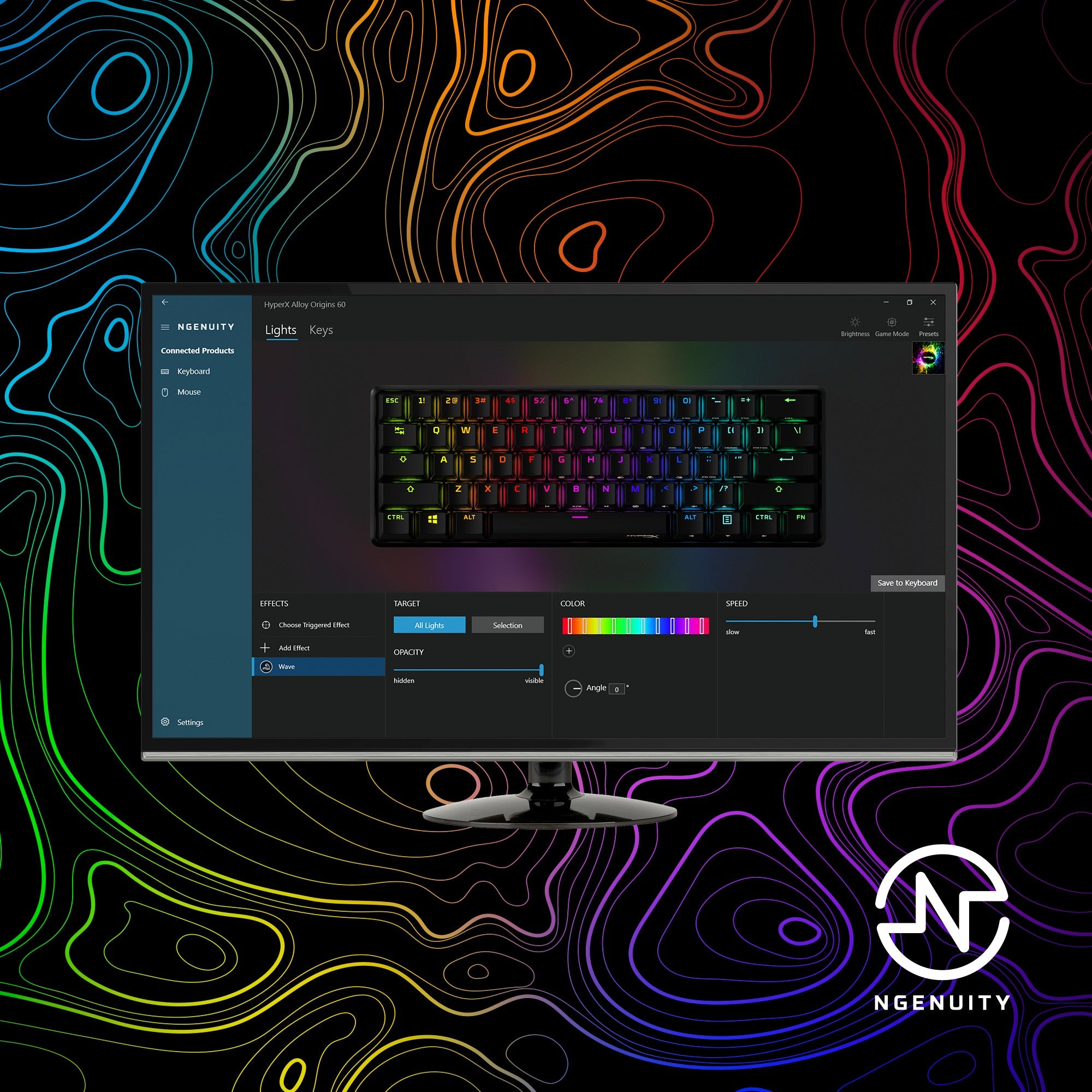 Personnalisation avancée à l'aide d’HyperX NGENUITY