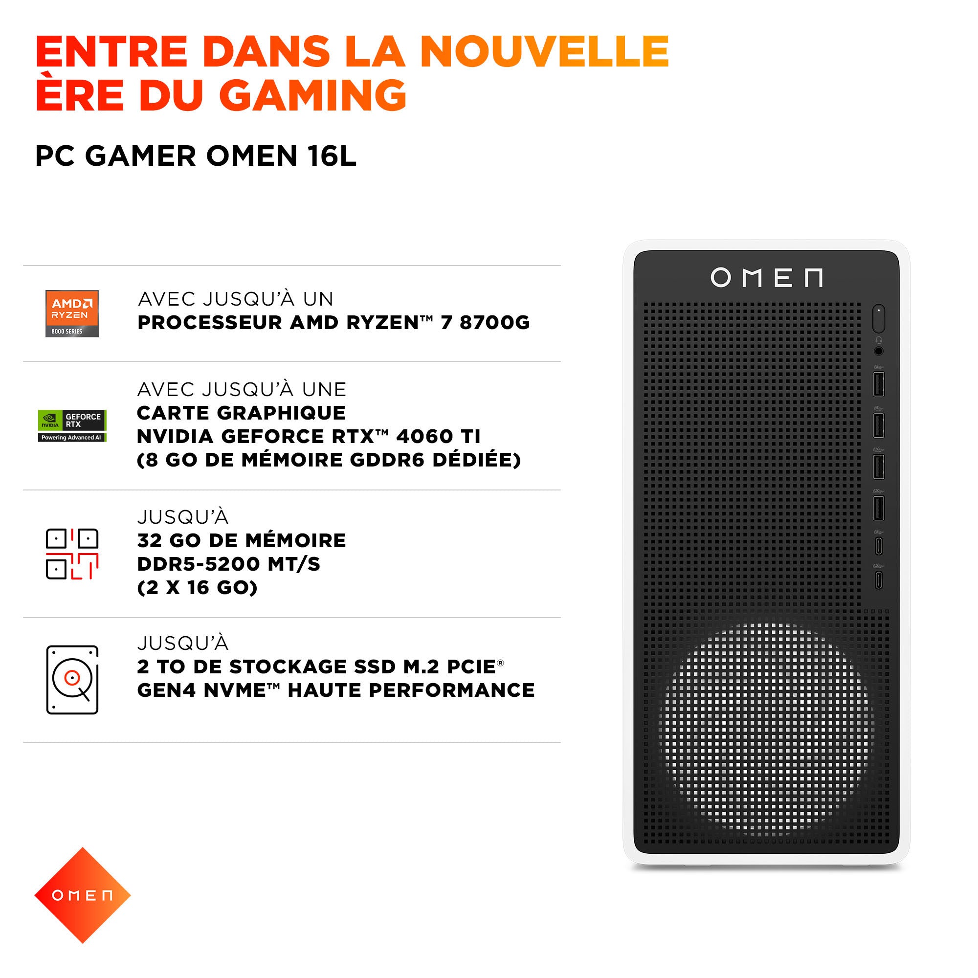 OMEN 16L Gaming Desktop TG03-0076nf PC - 07