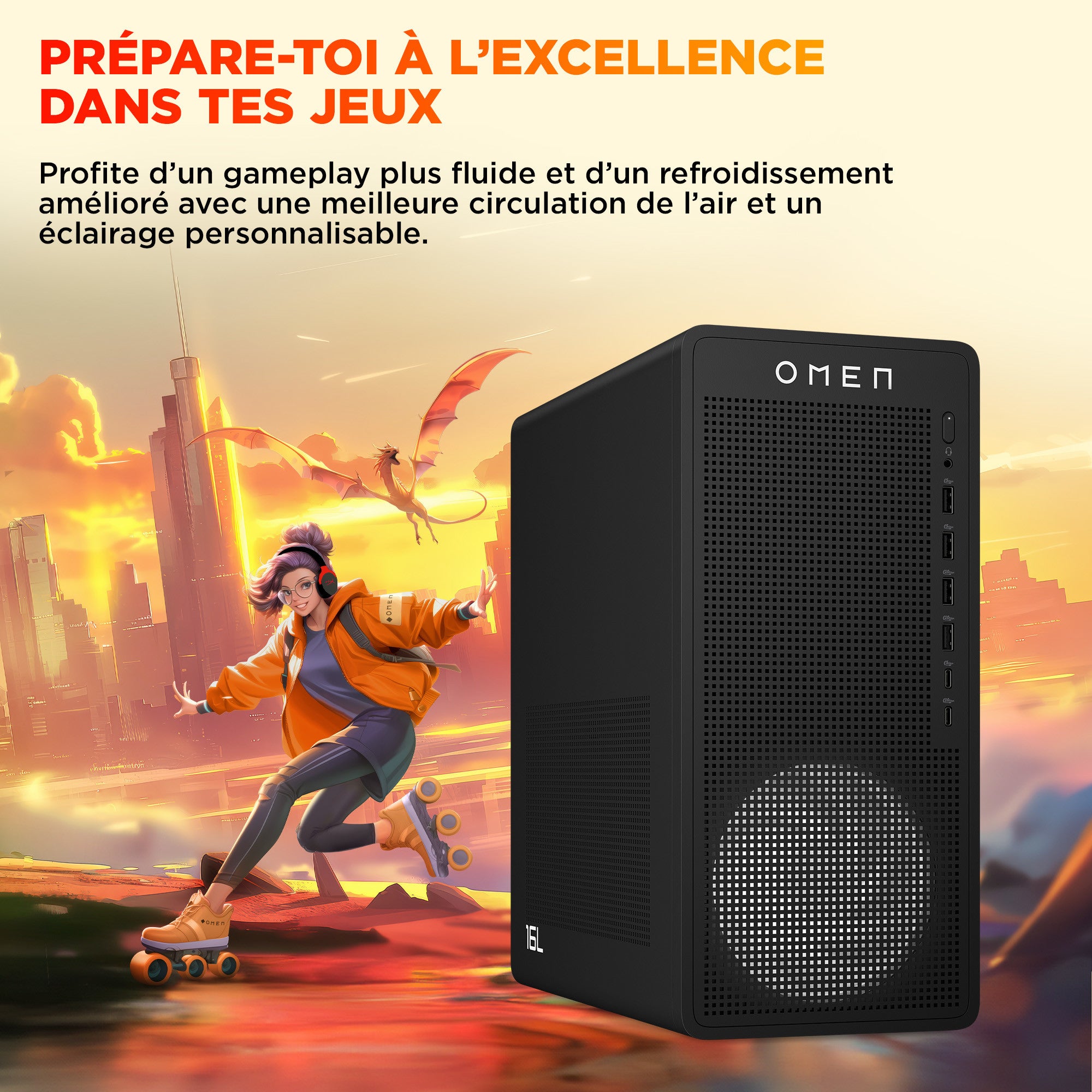 OMEN 16L Gaming Desktop TG03-0097nf PC - 02