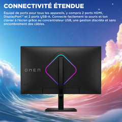 Écran gamer QHD 280 Hz OMEN 27 pouces – OMEN 27qs G2