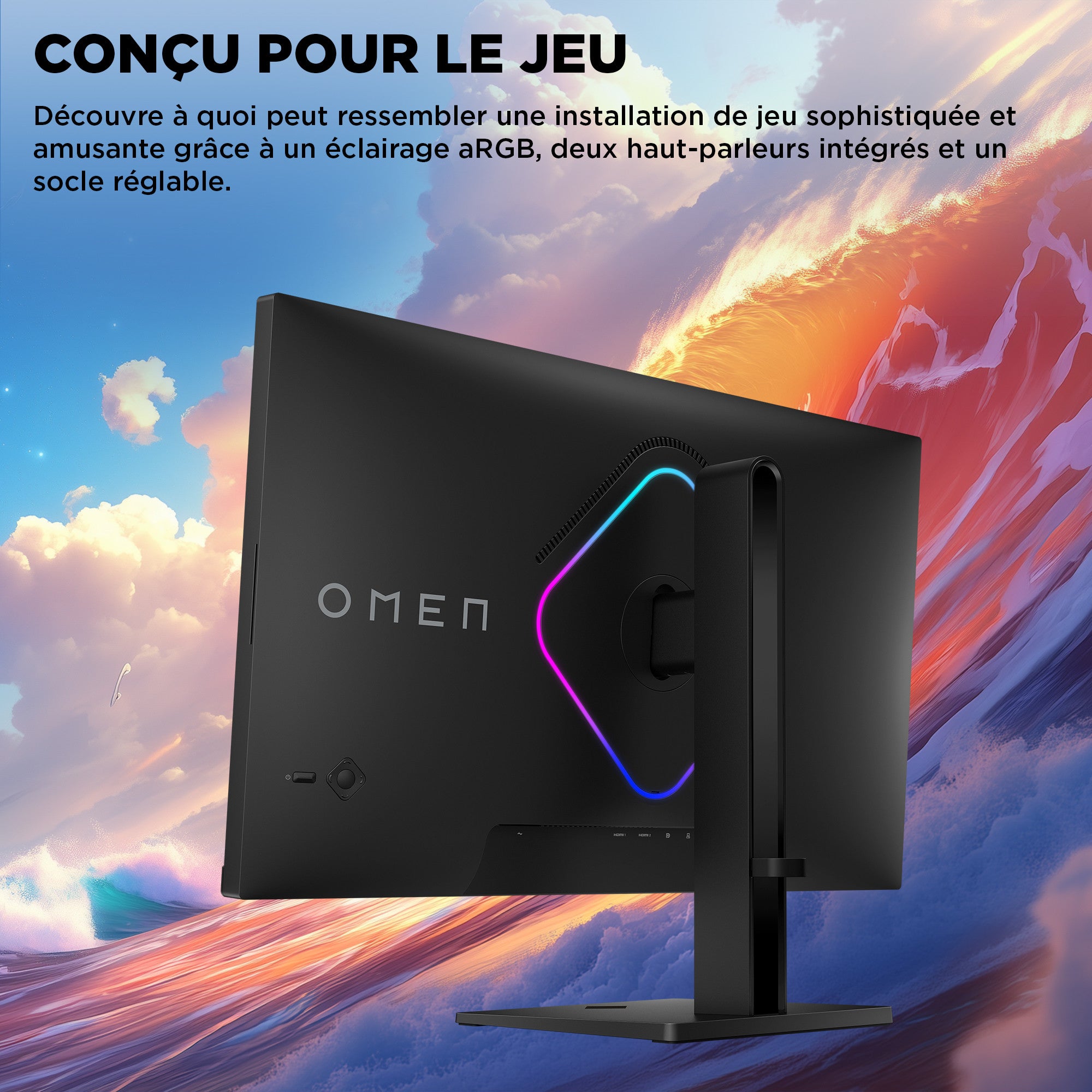 Écran gamer QHD 280 Hz OMEN 27 pouces – OMEN 27qs G2