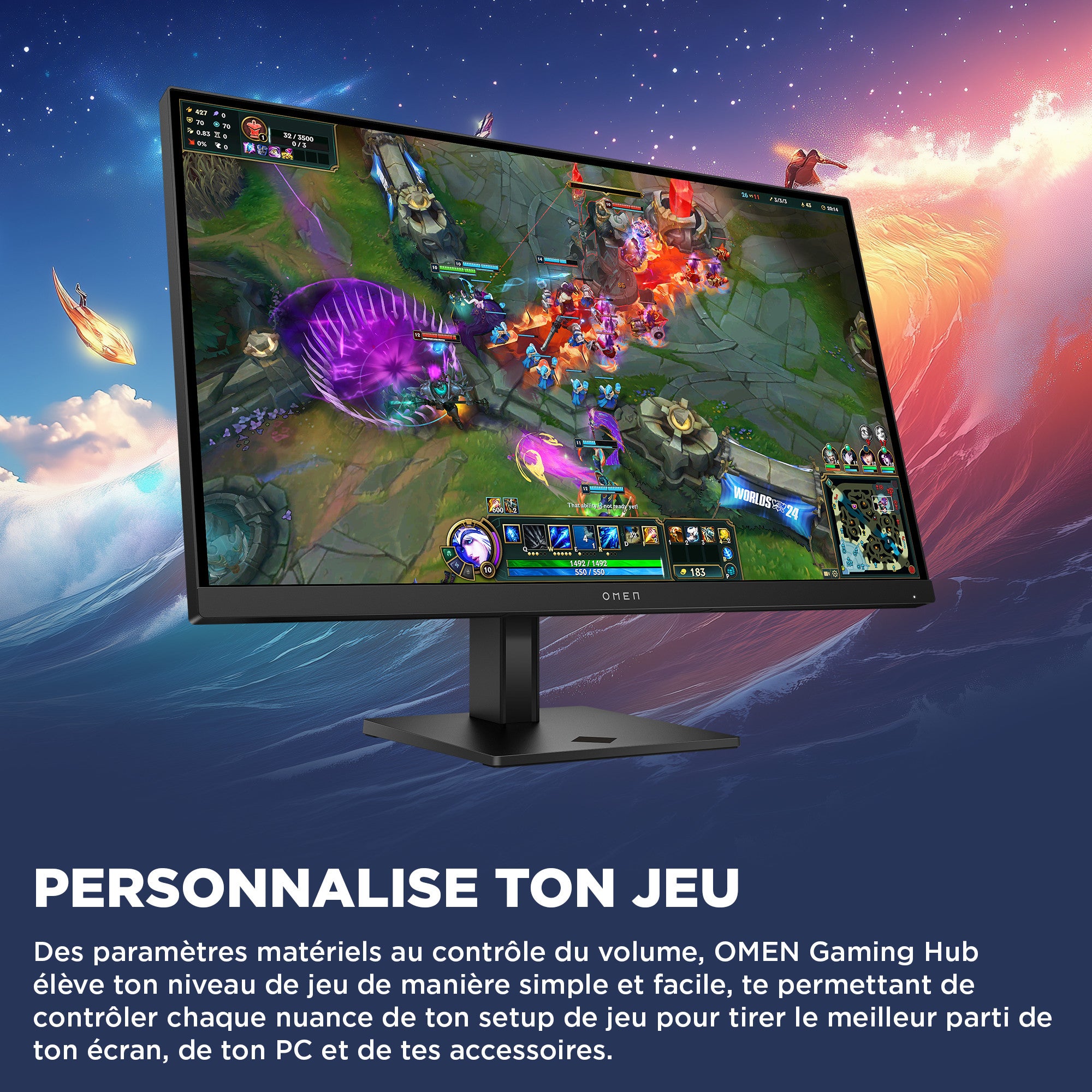 Écran gamer QHD 280 Hz OMEN 27 pouces – OMEN 27qs G2