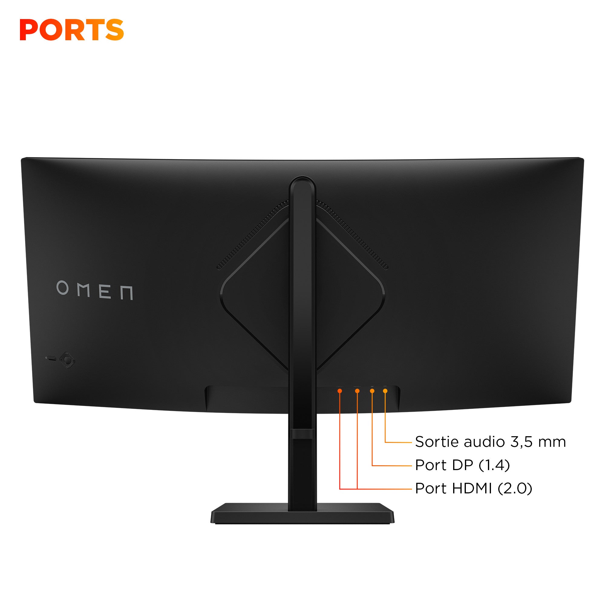 Écran gamer incurvé WQHD 180 Hz OMEN 34 pouces – OMEN 34c G2