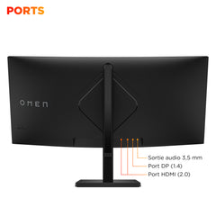 Écran gamer incurvé WQHD 180 Hz OMEN 34 pouces – OMEN 34c G2